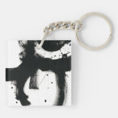 オニキスのジェスチャー – 黒いストロ絵を描ック キーホルダー (裏面)