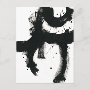 オニキスのジェスチャー – 黒いストロ絵を描ック ポストカード