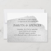 オニキスのスプラッシュ |ブラックチャコールウォーター結婚カラー 招待状 (正面)