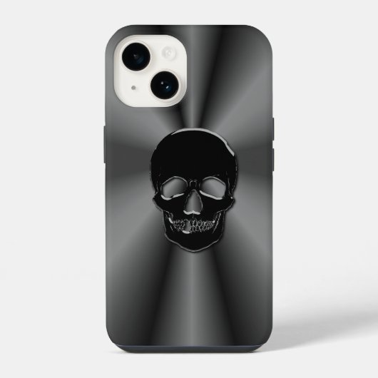 オニキスのドクロ iPhoneケース (裏面)