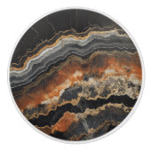 オニキスのナチュラルジェムパターン セラミックノブ (正面)