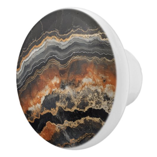 オニキスのナチュラルジェムパターン セラミックノブ (右)