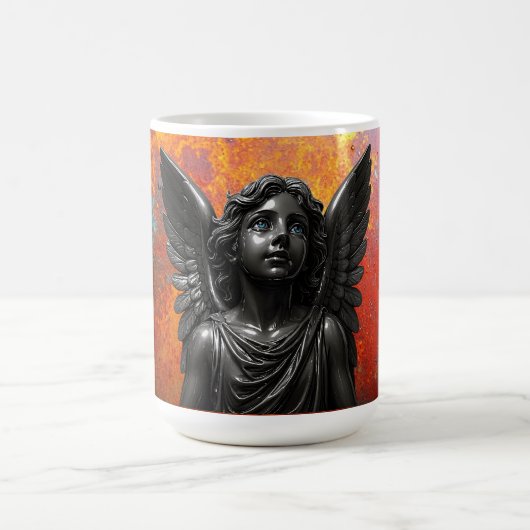 オニキスの天使の輝き コーヒーマグカップ (中央)