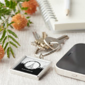 オニキスエッフェルタワーキーチェーン キーホルダー (側面)