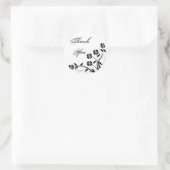 オニキスフローラスワールありがとうステッカー ラウンドシール (バッグ)