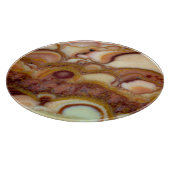 オニキス石の円形模様 カッティングボード (角)