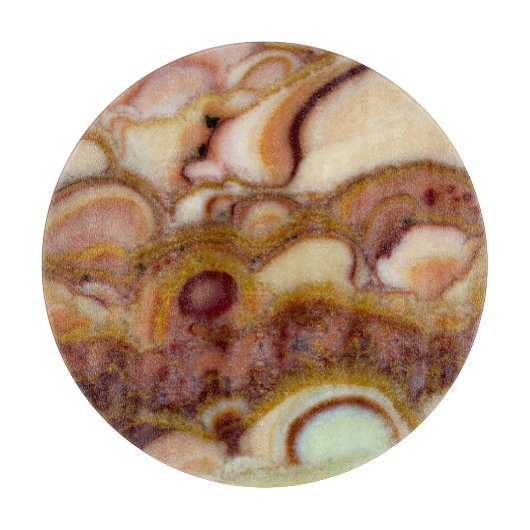 オニキス石の円形模様 カッティングボード (正面)