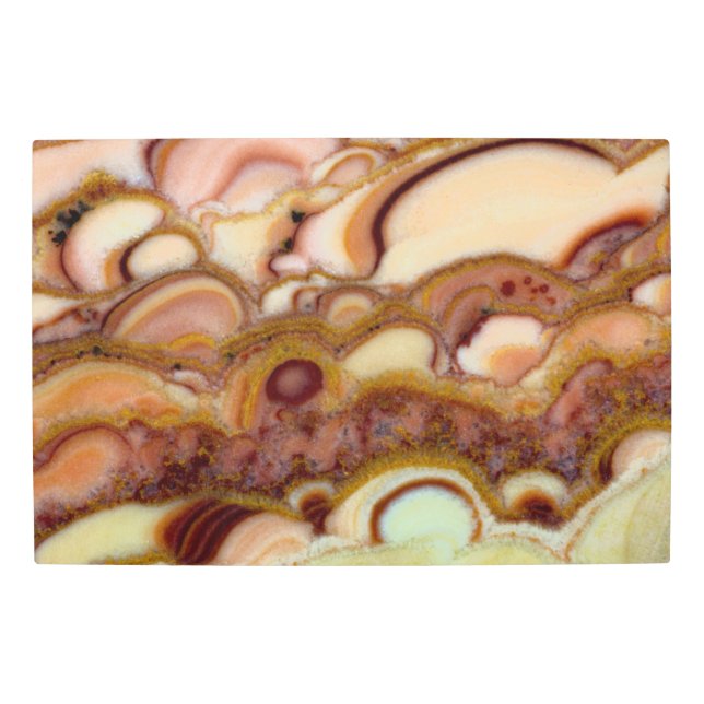 オニキス石の円形模様 メタルプリント (正面)