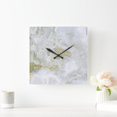 オニキス石模様アクリル壁掛け時計 スクエア壁時計 (ホーム)