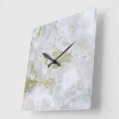 オニキス石模様アクリル壁掛け時計 スクエア壁時計 (傾斜)