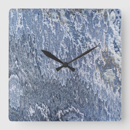 オニキス石模様アクリル壁掛け スクエア壁時計 (正面)