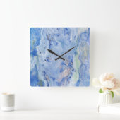 オニキス石模様アクリル壁掛け スクエア壁時計 (ホーム)