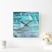 オニキス石模様アクリル壁時計 スクエア壁時計 (ホーム)