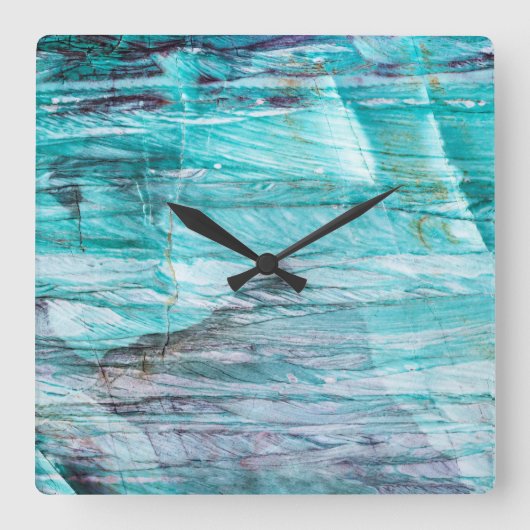 オニキス石模様アクリル壁時計 スクエア壁時計 (正面)