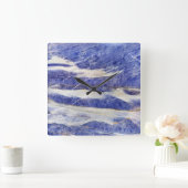 オニキス石模様アクリル壁時計 スクエア壁時計 (ホーム)