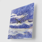 オニキス石模様アクリル壁時計 スクエア壁時計 (傾斜)