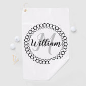 オニキス装飾円モノグラムゴルフタオル ゴルフタオル (インサイチュ)