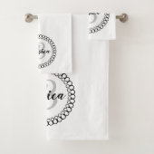 オニキス装飾円モノグラムバスタオルセット バスタオルセット (インサイチュ)