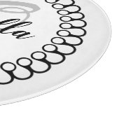 オニキス装飾円モノグラム裁断板 カッティングボード (角)