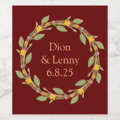 オニキス黒ベルベット |黒板グランジヴィンテージ ワインラベル (シングルラベル)