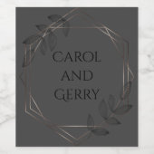 オニキス黒ベルベット |黒板モノグラグランジム ワインラベル (シングルラベル)