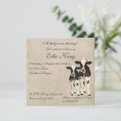 オニクス&アイボリーウシズベビー招待状 招待状 (スタンド正面)