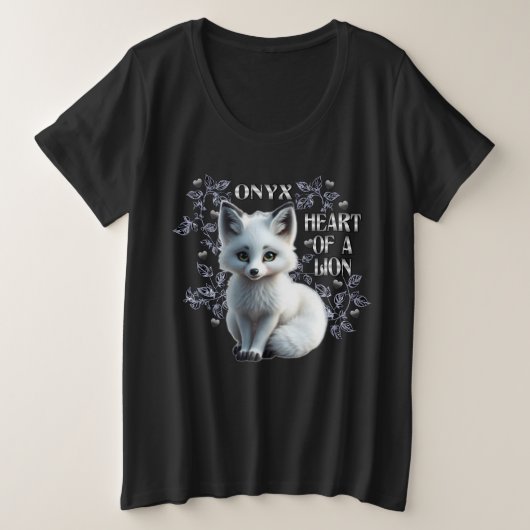 オニクス - ライオンの心 プラスサイズTシャツ (デザイン正面)