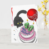 オニックスの第80バースデー・カード カード (黄色い花)