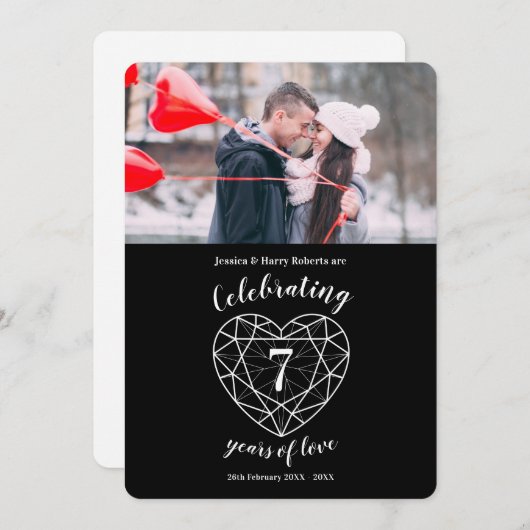 オニックスアニバーサリー 7周年 フォトパーティー招待状 招待状 (正面/裏面)