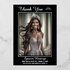 オニックスシャインフォイル印刷サンキューカード 箔シーズンカード