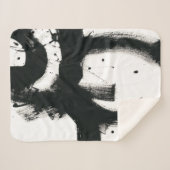 オニックスジェスチャー-黒いペンキの打撃 シェルパブランケット (正面(横))