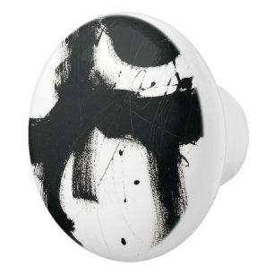 オニックスジェスチャー-黒いペンキの打撃 セラミックノブ