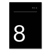 オニックスタキシードシンプルプレーンモダンプレミアムエレガント テーブルナンバー (正面)