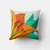 オニユリのデザインの枕 クッション (裏面)