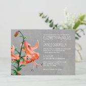 オニユリの結婚式招待状 招待状 (スタンド正面)