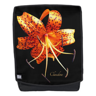 オニユリの険しいバックパックの大人 + 顔 バックパック