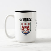 オニール家紋、翻訳と意味 ツートーンマグカップ (左)
