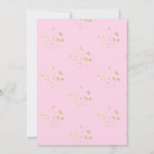 オネダーフルコケットピンクボウグリッター1st誕生日 招待状 (裏面)