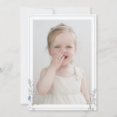 オネダーフルフローラコケットボーガール1st誕生日 招待状 (裏面)