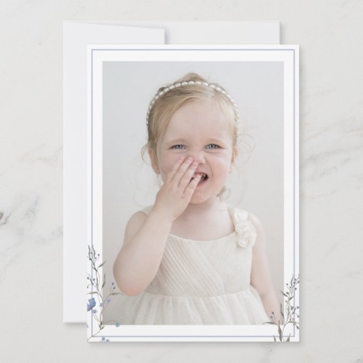 オネダーフルフローラコケットボーガール1st誕生日 招待状 (裏面)