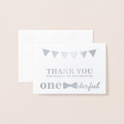 オネダーフル実在フォイルサンキューカード 箔カード (封筒付き正面)