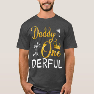 オネダーフル氏のパパ1歳の誕生日ファーストOneDerful Tシャツ