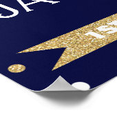 オネダーフル氏の最初の誕生日パーティー歓迎サイン ポスター (角)