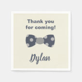 オネダーフル海軍とグレーの蝶ネクタイ スタンダードカクテルナプキン (正面)