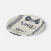 オネダーフル海軍とグレーの蝶ネクタイ ペーパープレート (アングル)