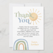 オネダーフル1th誕生日レインボーサンキューカード 招待状 (正面)