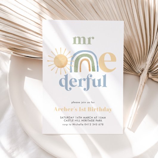 オネダーフル・サンレインボーボーイズ第一誕生日 招待状