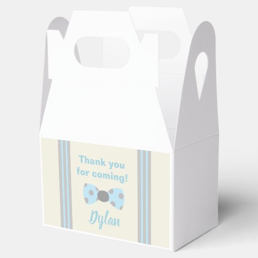 オネダーフル・ブルーとグレーの蝶ネクタイ フェイバーボックス (オープン)