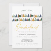 オネダーランドクリスマスツリー1st誕生日 招待状 (正面)