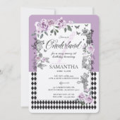 オネダーランドシックなフローラ童話の誕生日 招待状 (正面)